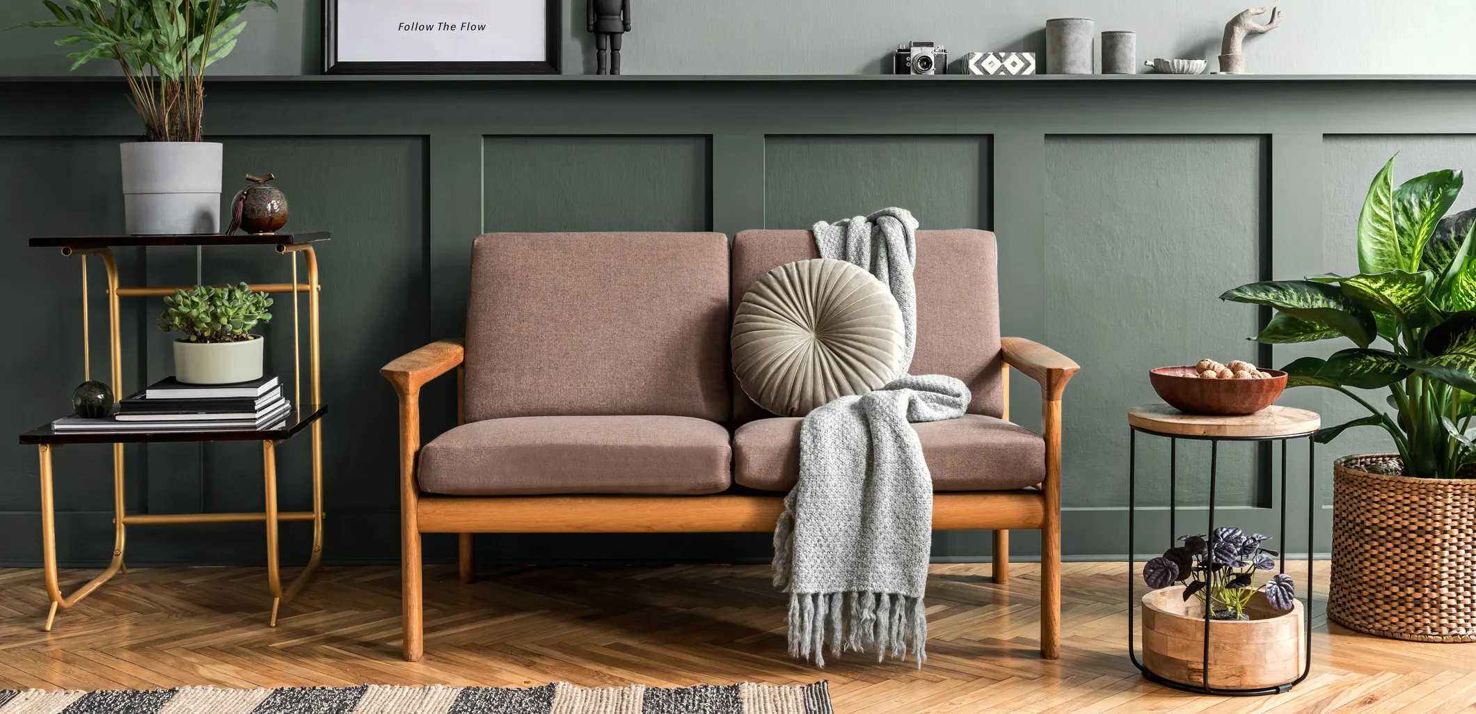 A professionally furnished living area